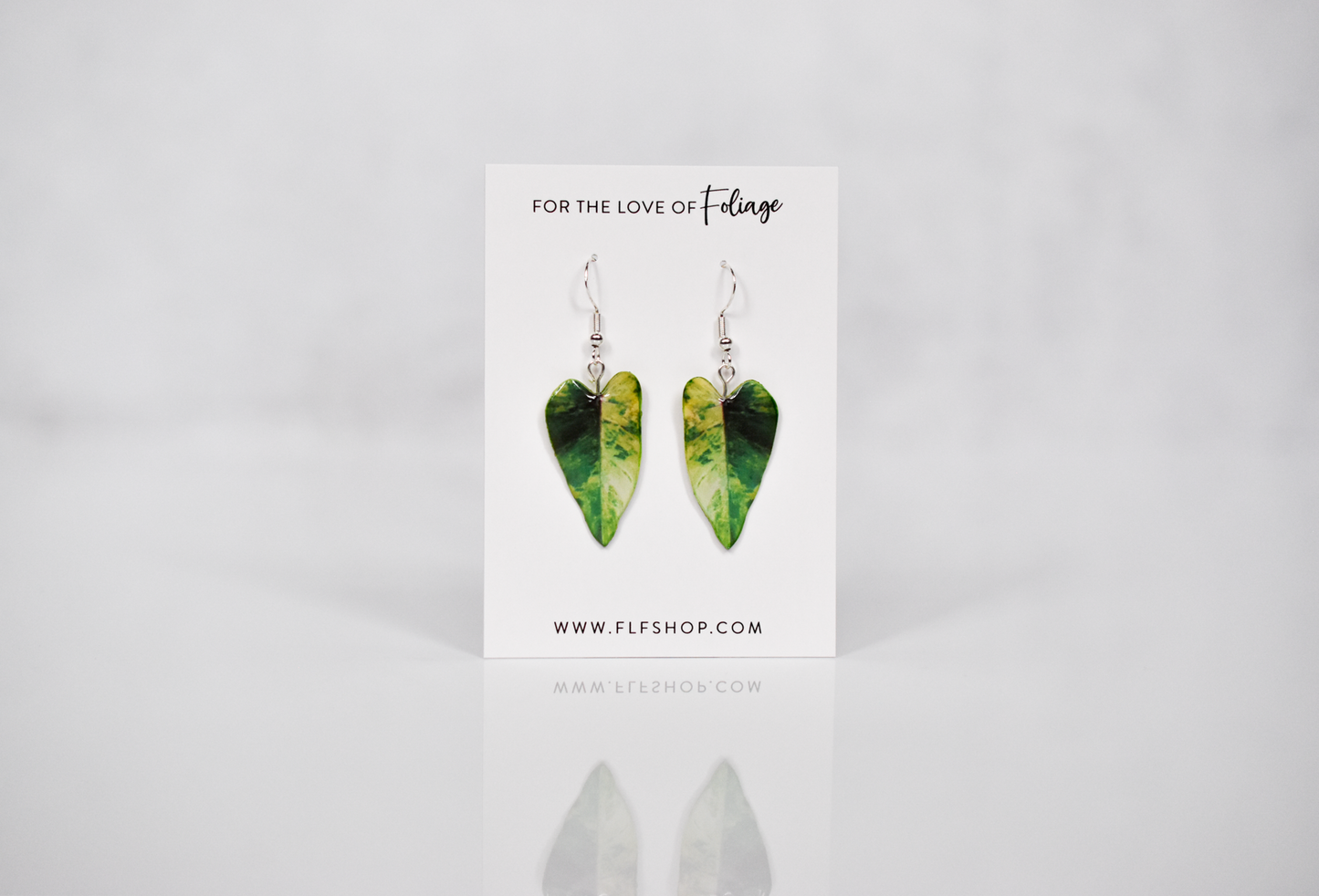 Philodendron Strawberry Shake Plant Earrings | Leaf Earrings