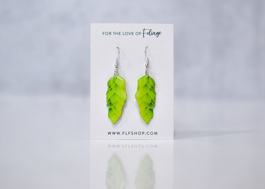 Hops Cone Plant Earrings | Leaf Earrings | Beer Lover Earrings
