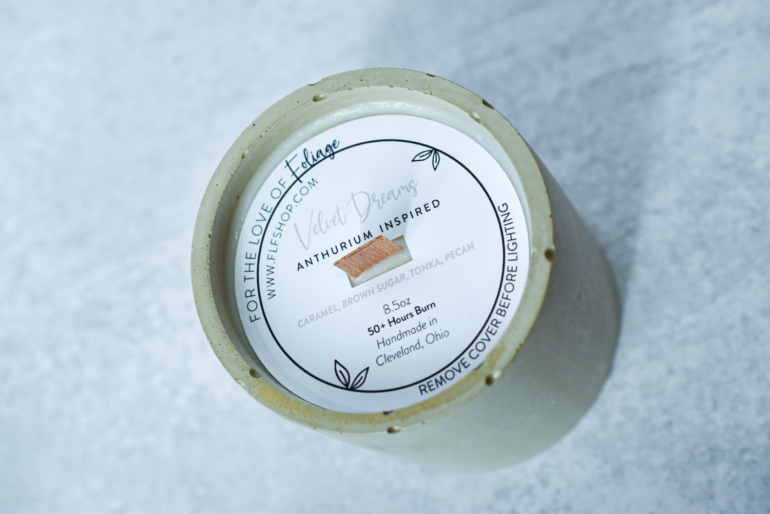 Velvet Dreams | Anthurium Inspired Earth Glow Candle | 8.5oz Natural Soy Wood Wick