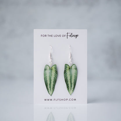 Schismatoglottis Wallichii Plant Earrings | Leaf Earrings