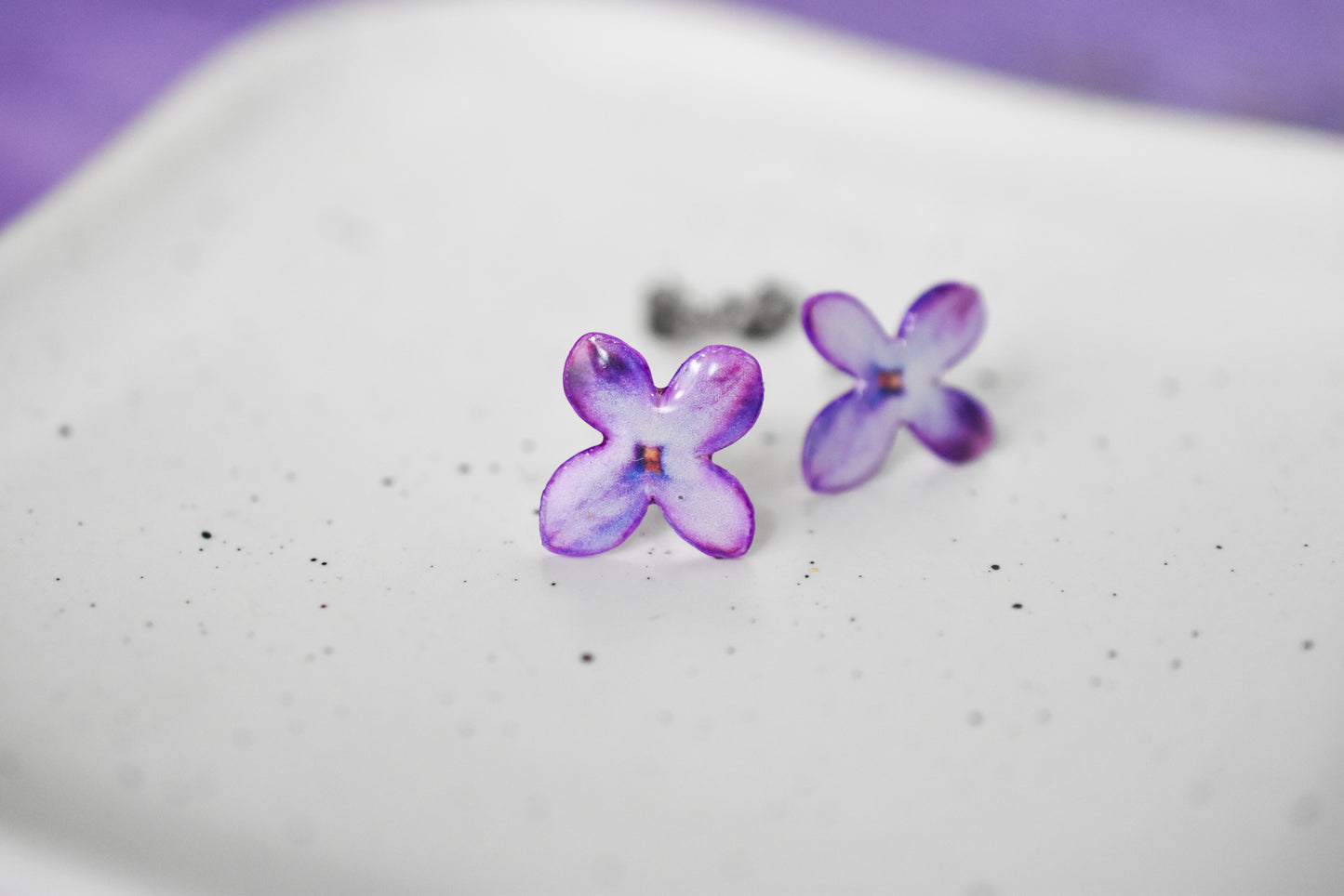 Lilac Blossom Stud Earrings | Petal Earrings | Spring Earrings