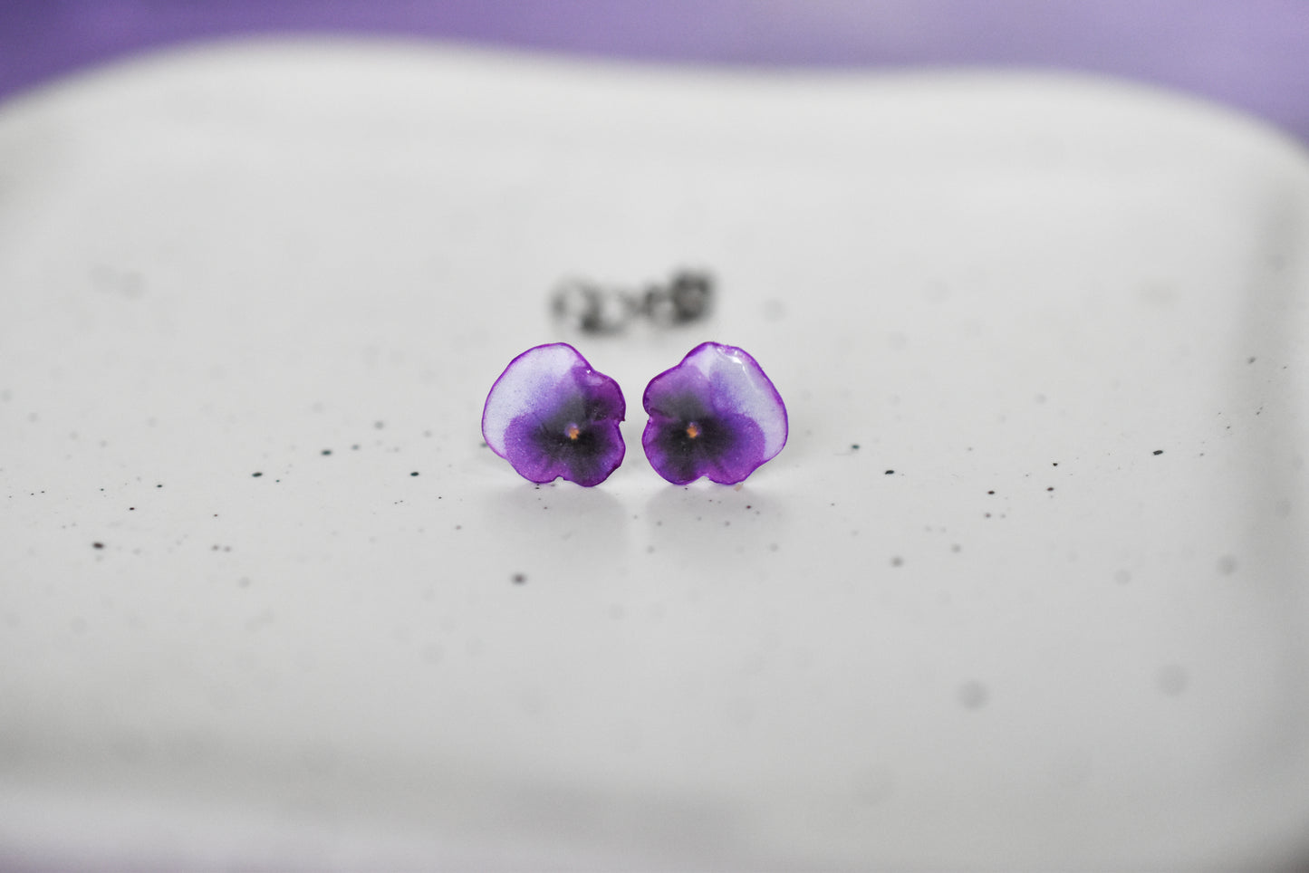 Viola Blossom Stud Earrings | Petal Earrings | Spring Earrings