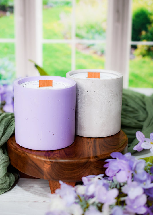 Plant Mama | Lilac Inspired Earth Glow Candle | 8.5oz Natural Soy Wood Wick