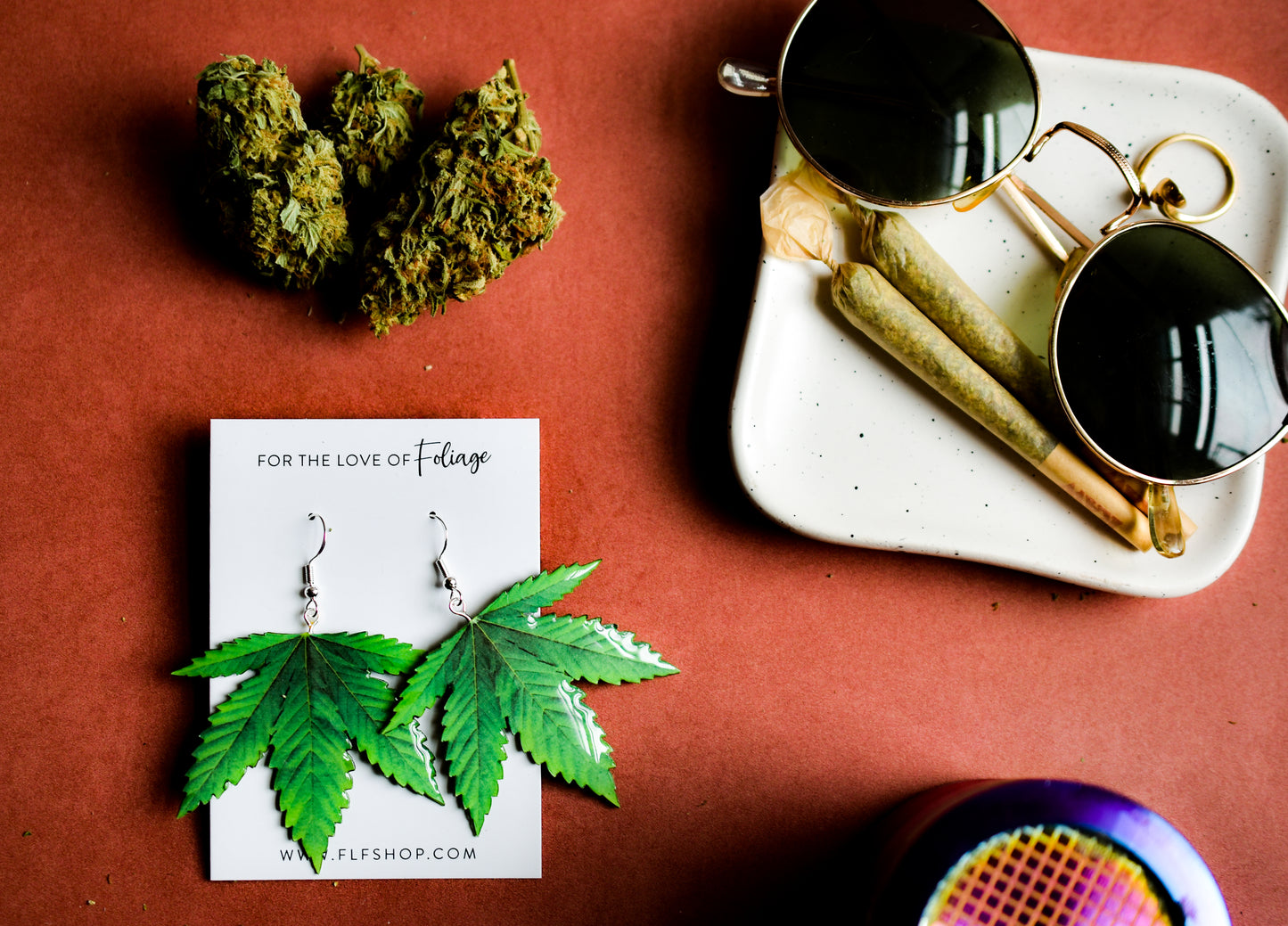 Marijuana Leaf JUMBO Plant Earrings | Pot Leaf Earrings | 420 Earrings | Cannabis Earrings