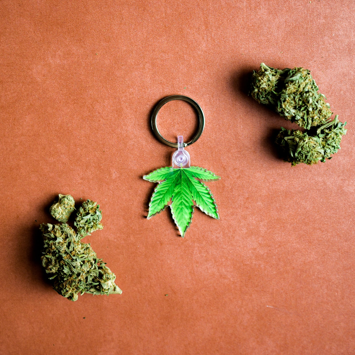 Marijuana Leaf Plant Keychain | Pot Leaf Keychain | 420 Keychain | Cannabis