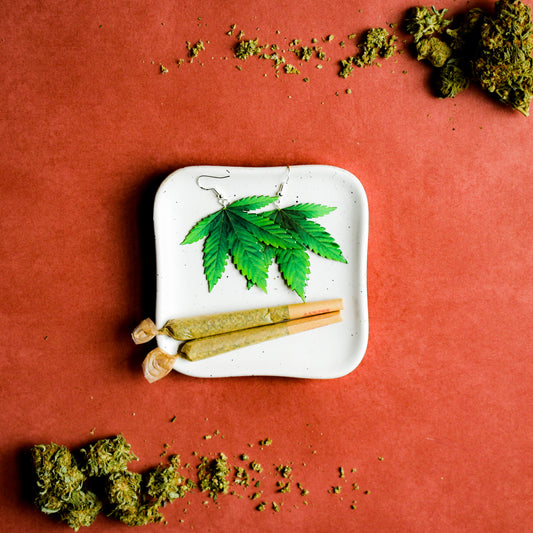 Marijuana Leaf JUMBO Plant Earrings | Pot Leaf Earrings | 420 Earrings | Cannabis Earrings