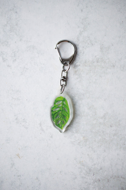 NEW Acrylic Mini Leaf Keychains