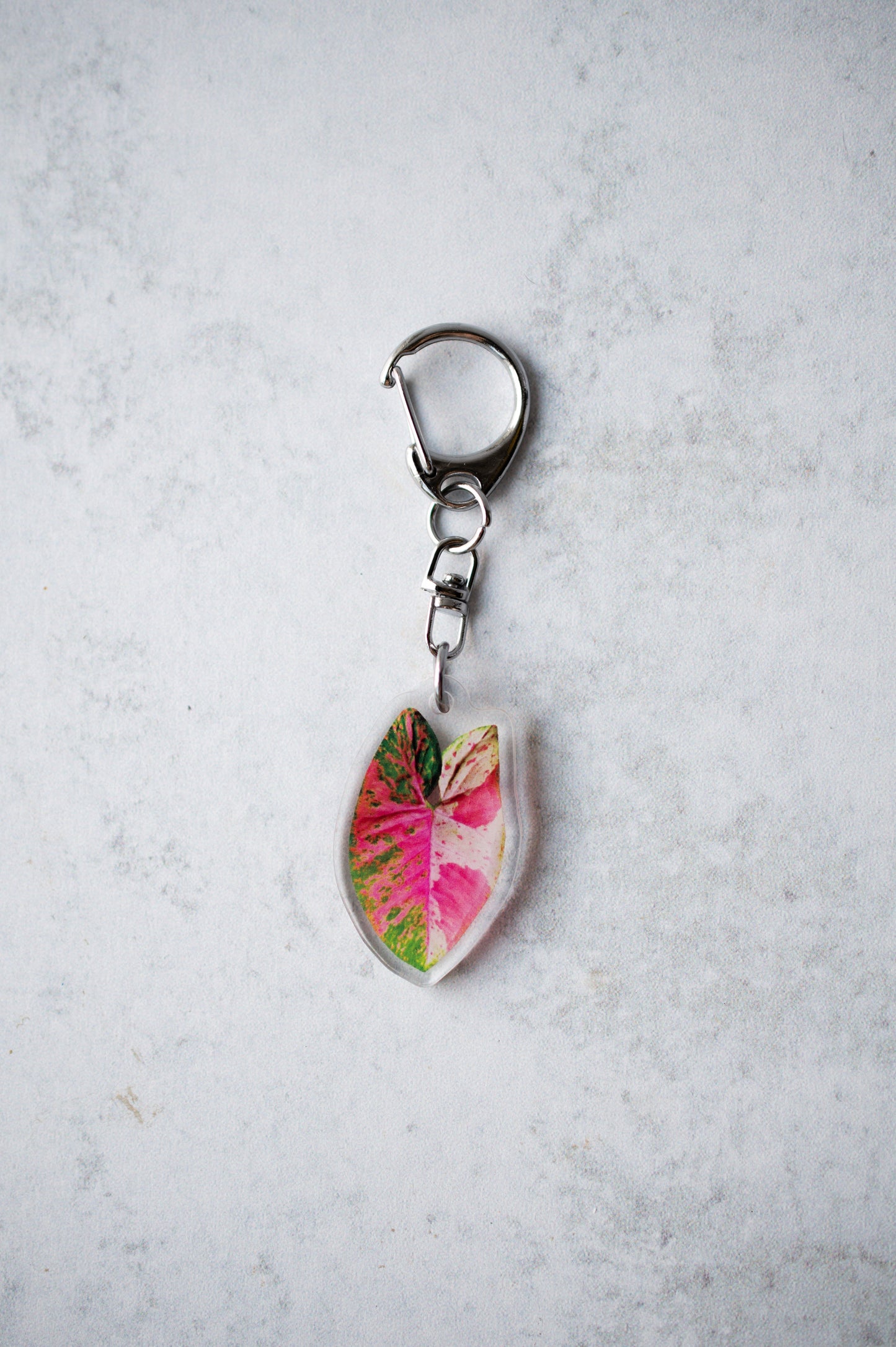 NEW Acrylic Mini Leaf Keychains