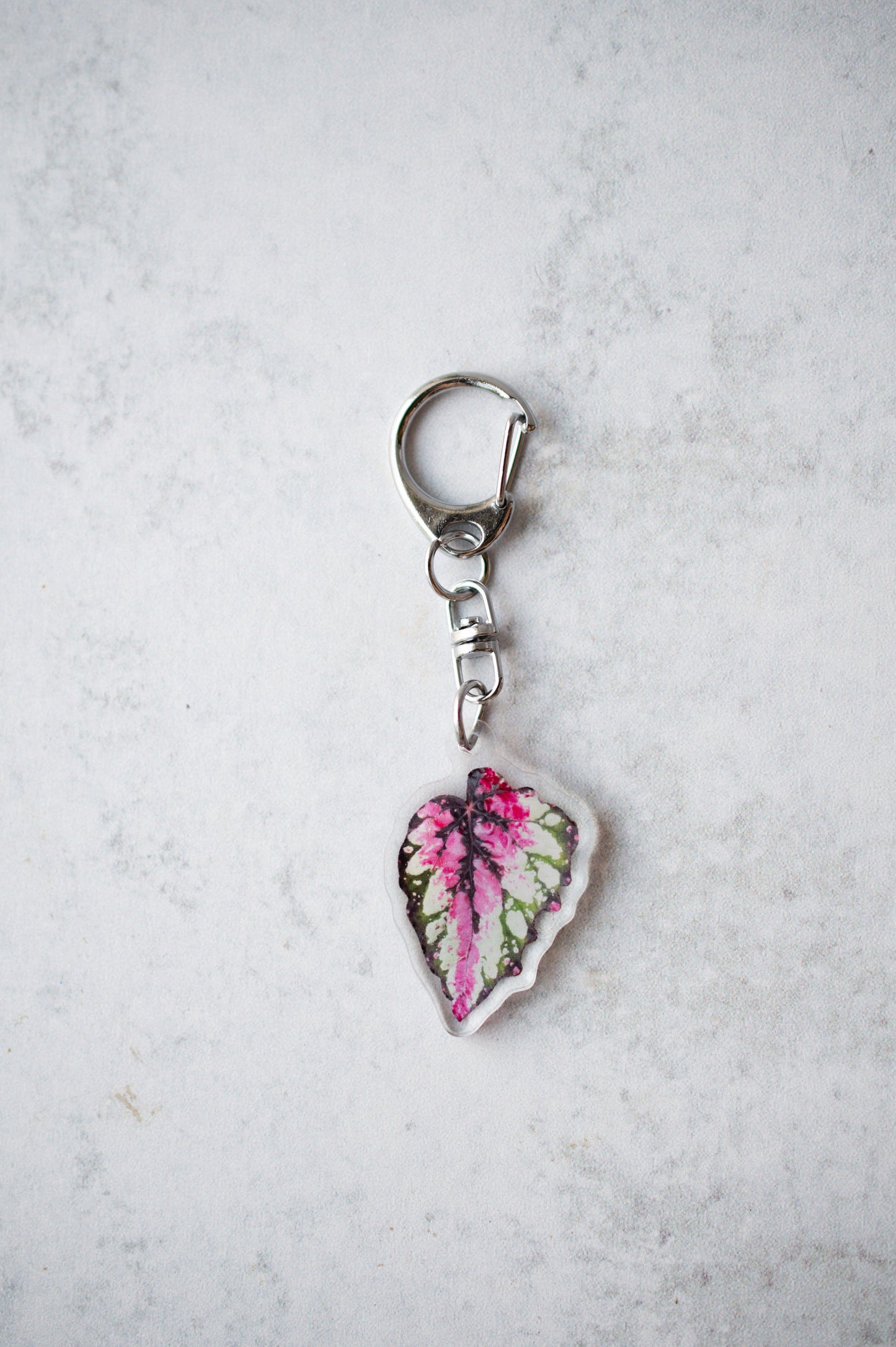 NEW Acrylic Mini Leaf Keychains