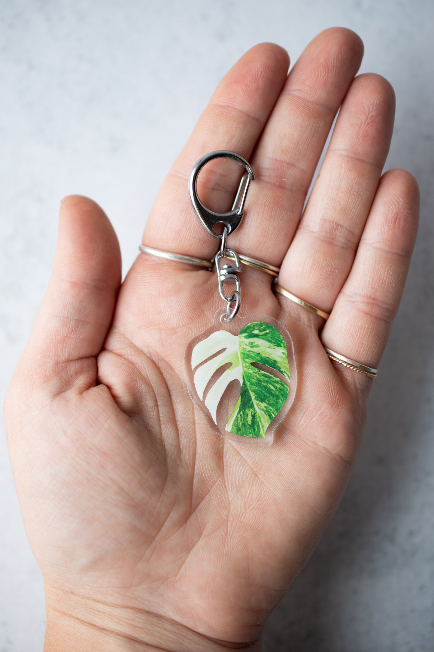NEW Acrylic Mini Leaf Keychains