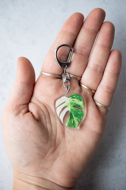 NEW Acrylic Mini Leaf Keychains