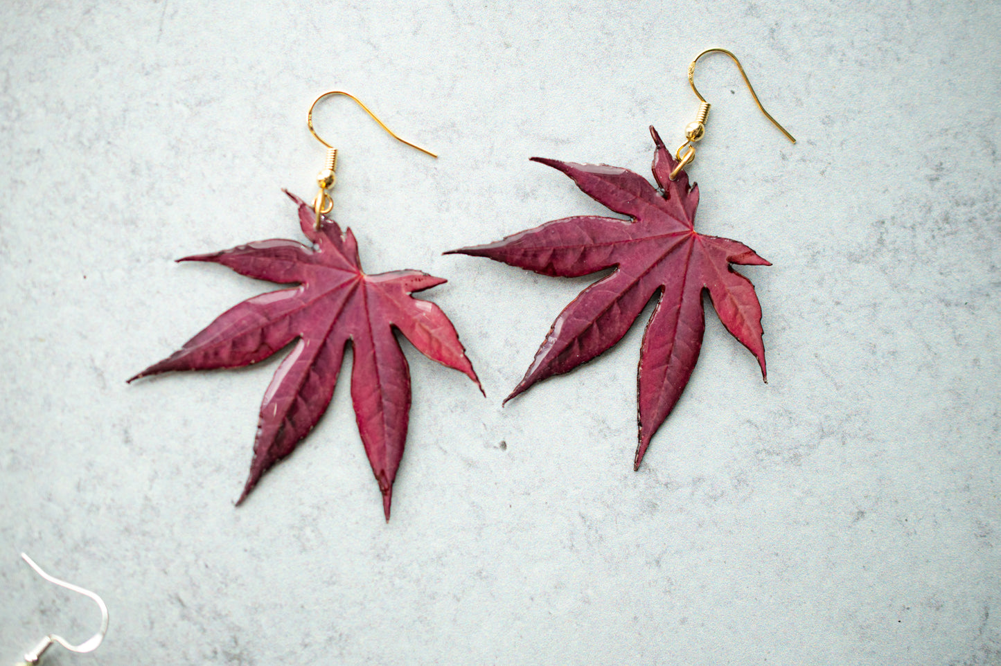 Japanese Maple Leaf Plant Earrings | Leaf Earrings
