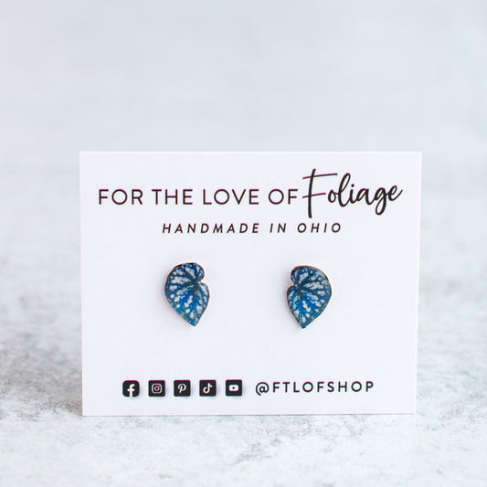 Begonia Betsey Stud Earrings | Leaf Earrings