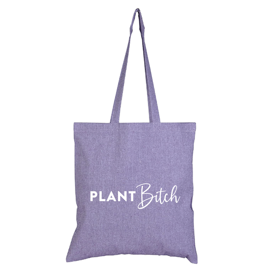 Purple Plant Bitch Cotton Canvas Tote Bag