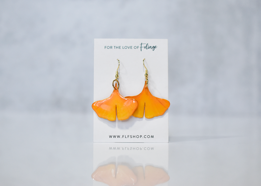 Ginkgo Leaf Plant Earrings | Leaf Earrings