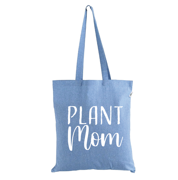 Plant Mom Reusable Cotton Colored Tote Bag