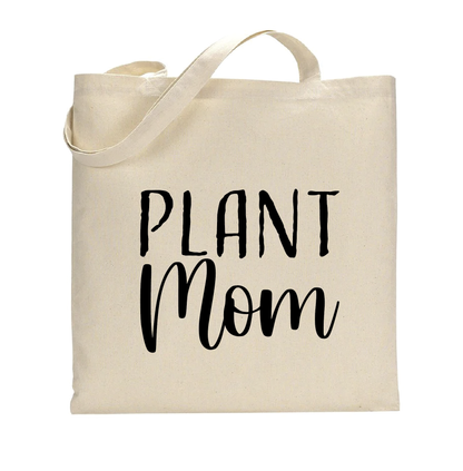 Plant Mom Cotton Canvas Tote Bag