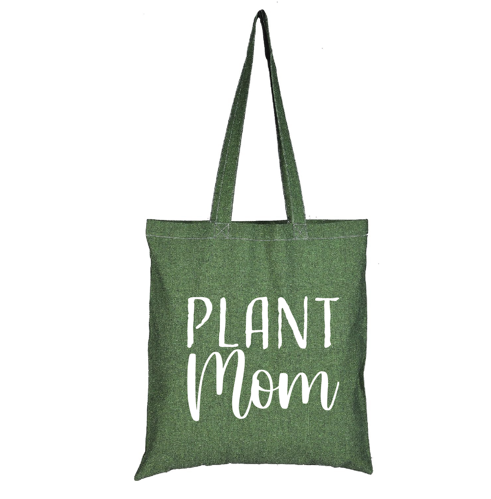 Plant Mom Reusable Cotton Colored Tote Bag