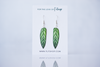 Calathea Bachemiana Plant Earrings | Leaf Earrings