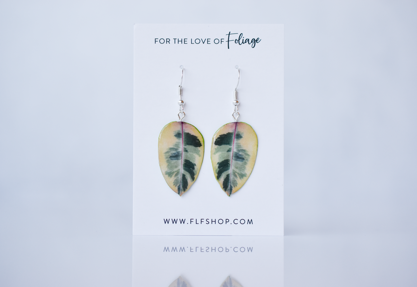 Ficus Tineke Plant Earrings | Leaf Earrings