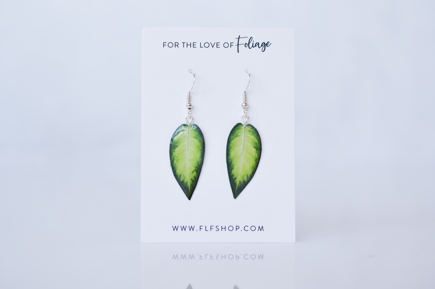 Dieffenbachia "Seguine" Plant Earrings | Leaf Earrings