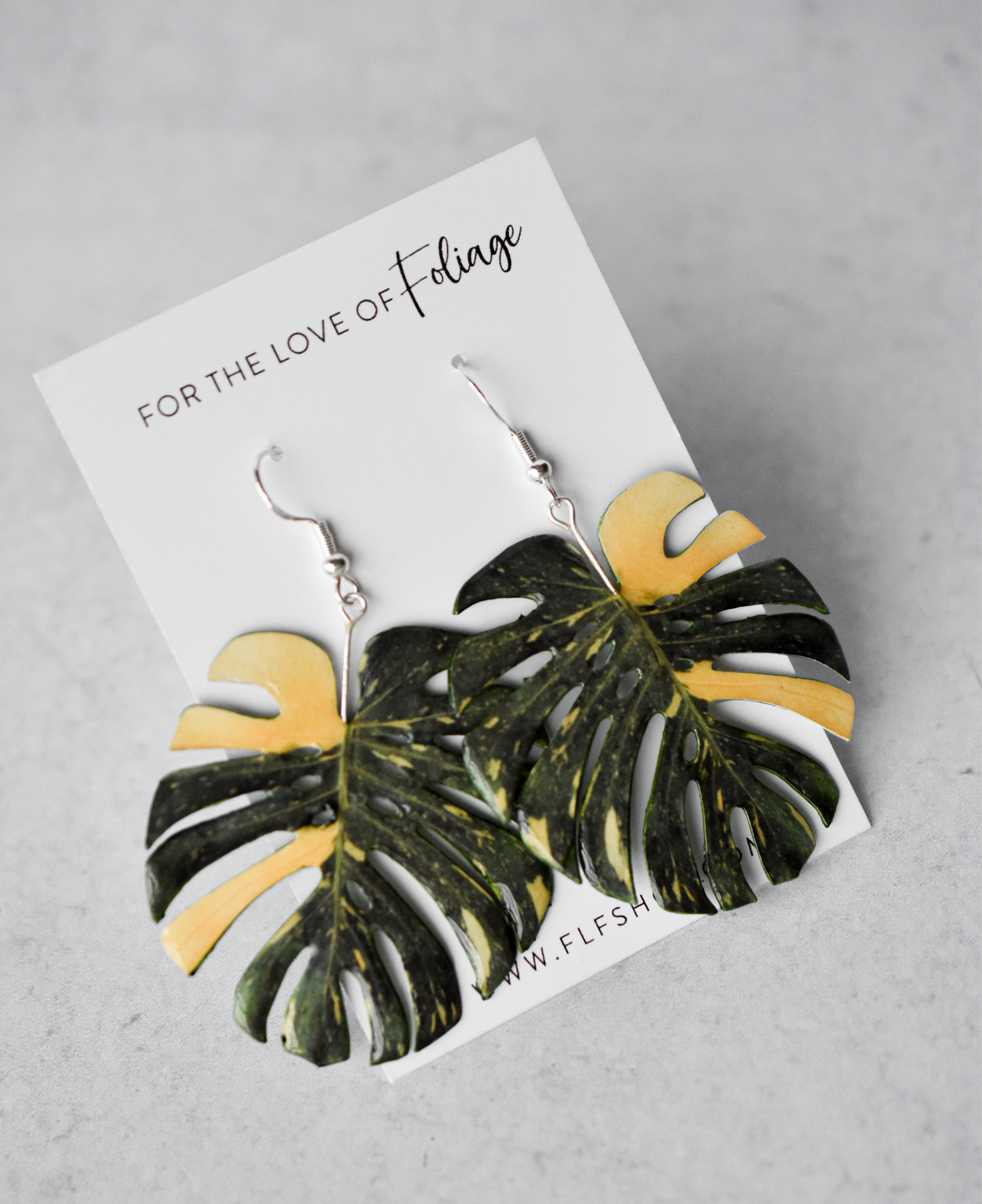 Monstera Thai Constellation Plant Earrings | Leaf Earrings