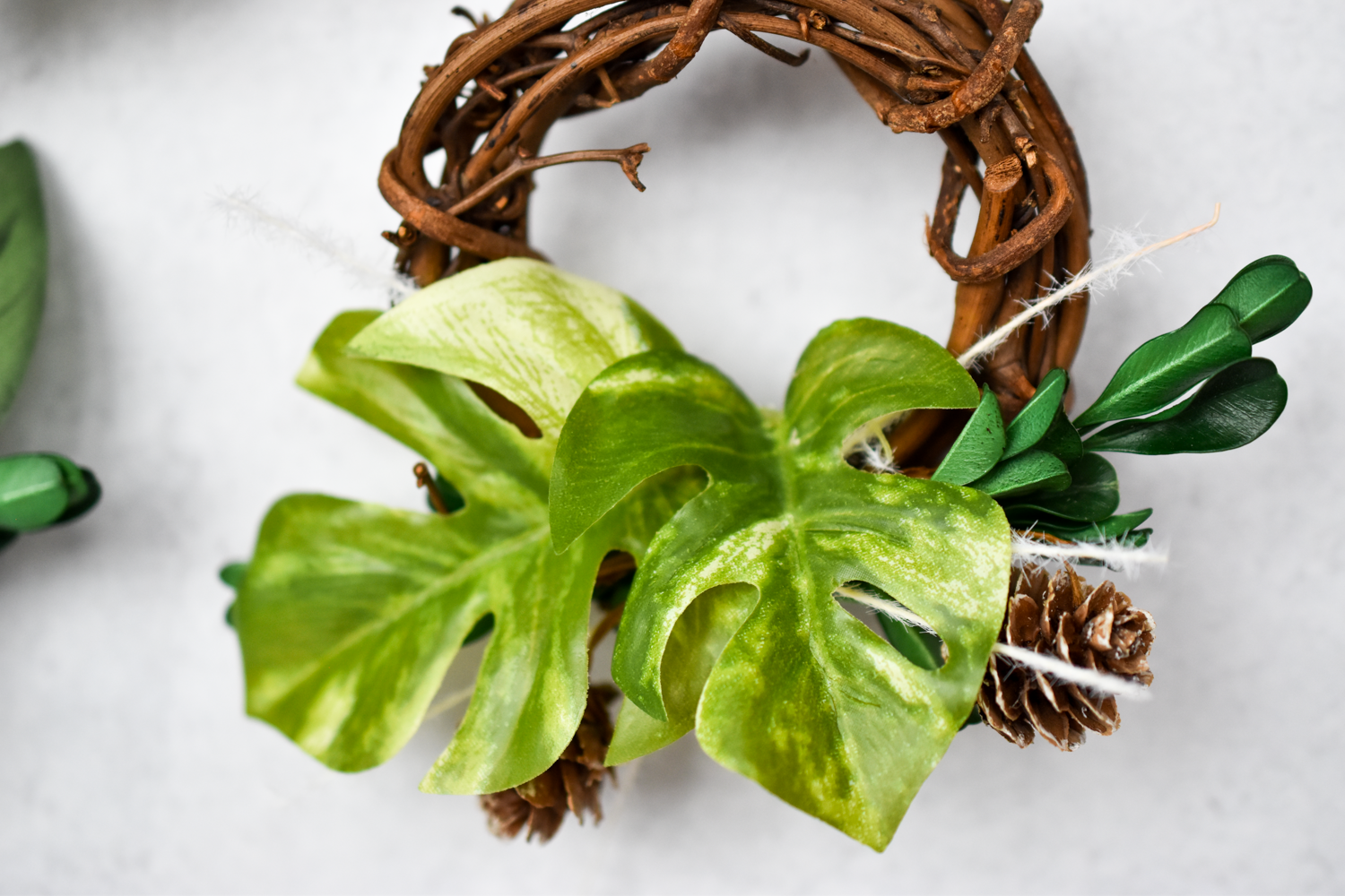 Miniature Planty Grapevine Holiday Wreath Decor  |. Christmas Wreath Ornament  |  Small Wreath Decor  |  Christmas Tree Decoration