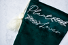 Plant Lover Emerald Green Velvet Christmas Stocking with Tassel