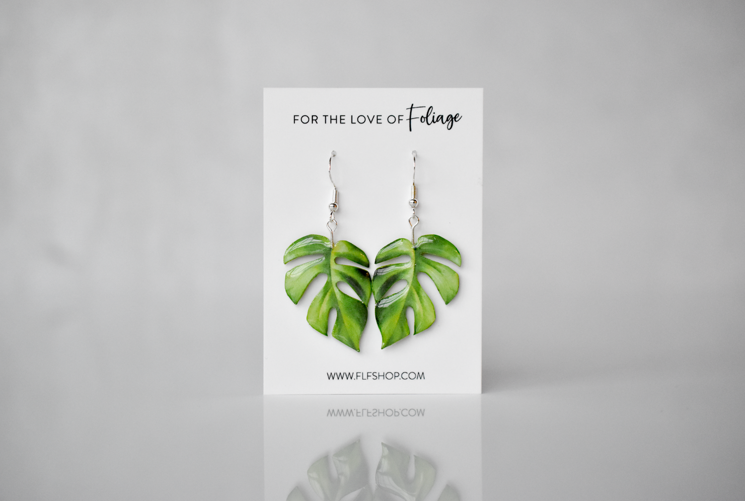 Rhaphidophora Tetrasperma “Mini Monstera” Plant Earrings | Leaf Earrings