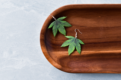 Marijuana Leaf JUMBO Plant Earrings | Pot Leaf Earrings | 420 Earrings | Cannabis Earrings
