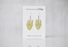 Caladium "Sea Foam Pink" Plant Earrings | Leaf Earrings