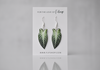 Caladium Lindenii Plant Earrings | Leaf Earrings