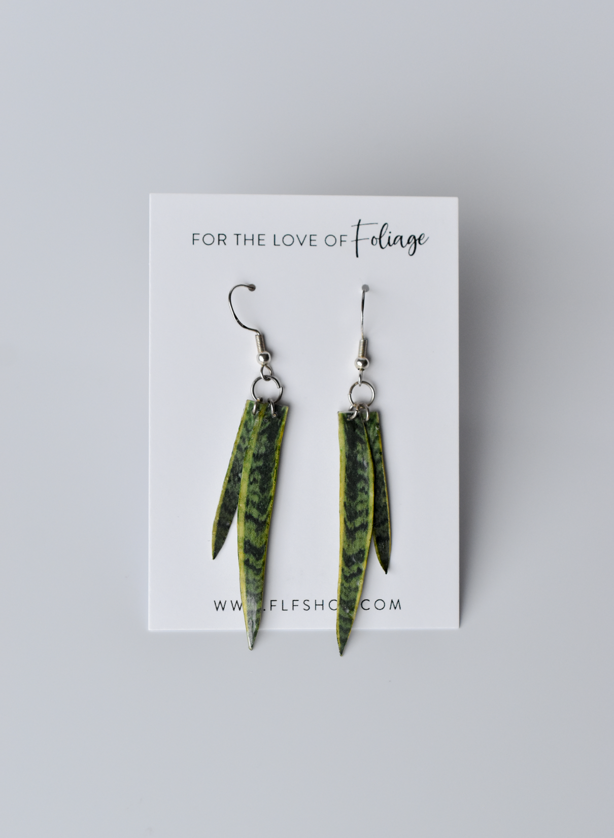 Sansevieria "Snake Plant" Earrings | Leaf Earrings