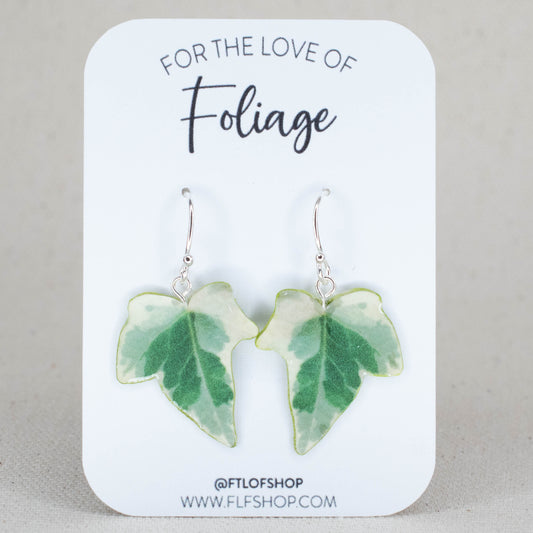 Glacier Ivy Plant Earrings | Leaf Earrings