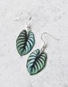 Alocasia Silver Dragon Plant Earrings | Leaf Earrings