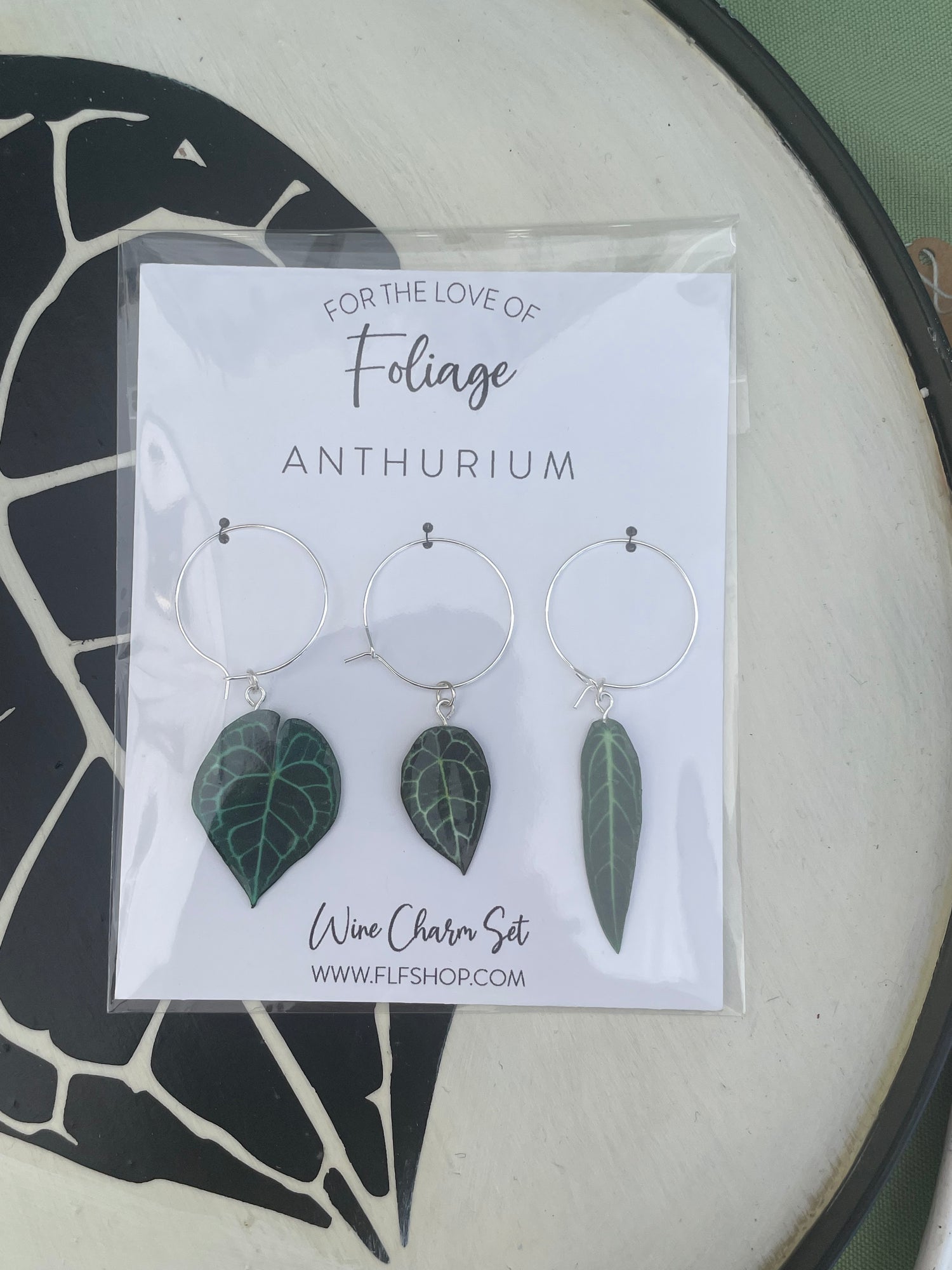 Anthurium Wine Glass Charms (3pk)