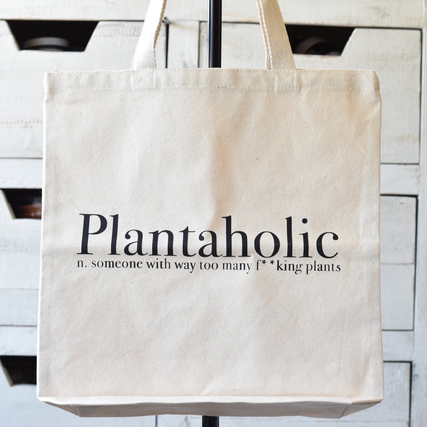Plantaholic Definition Cotton Canvas Tote Bag