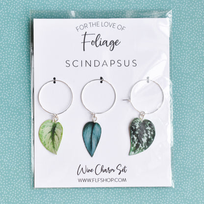 Scindapsus Wine Glass Charms (3pk)