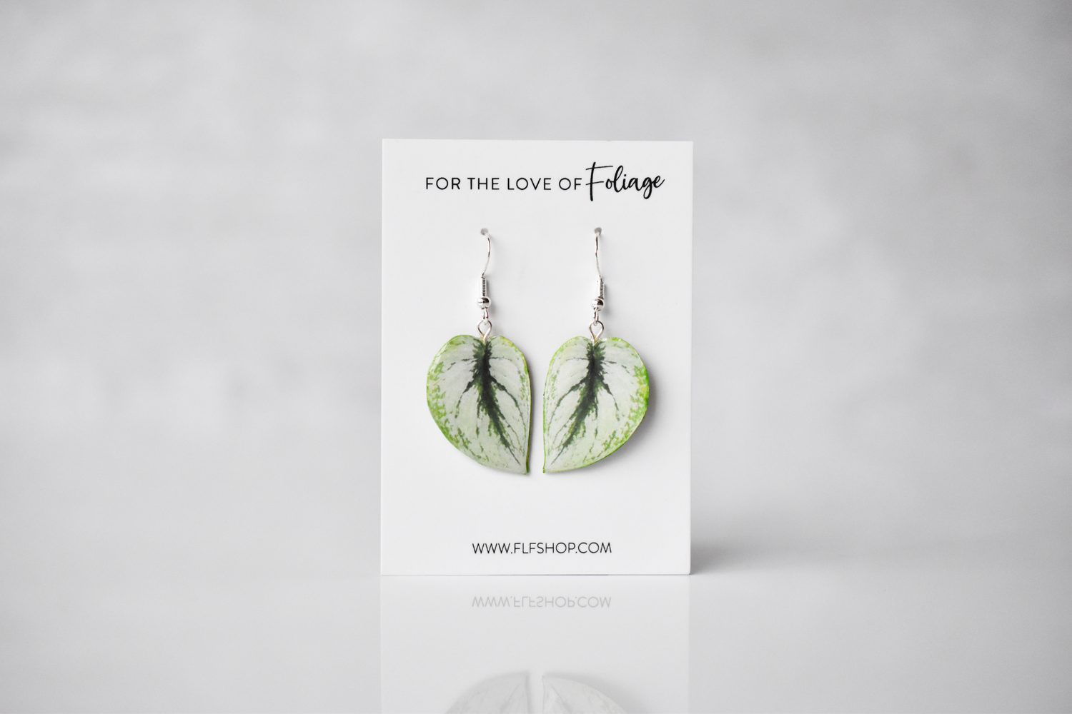 Scindapsus Pictus "Exotica" Plant Earrings | Leaf Earrings