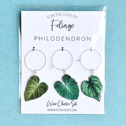 Philodendron Wine Glass Charms (3pk)