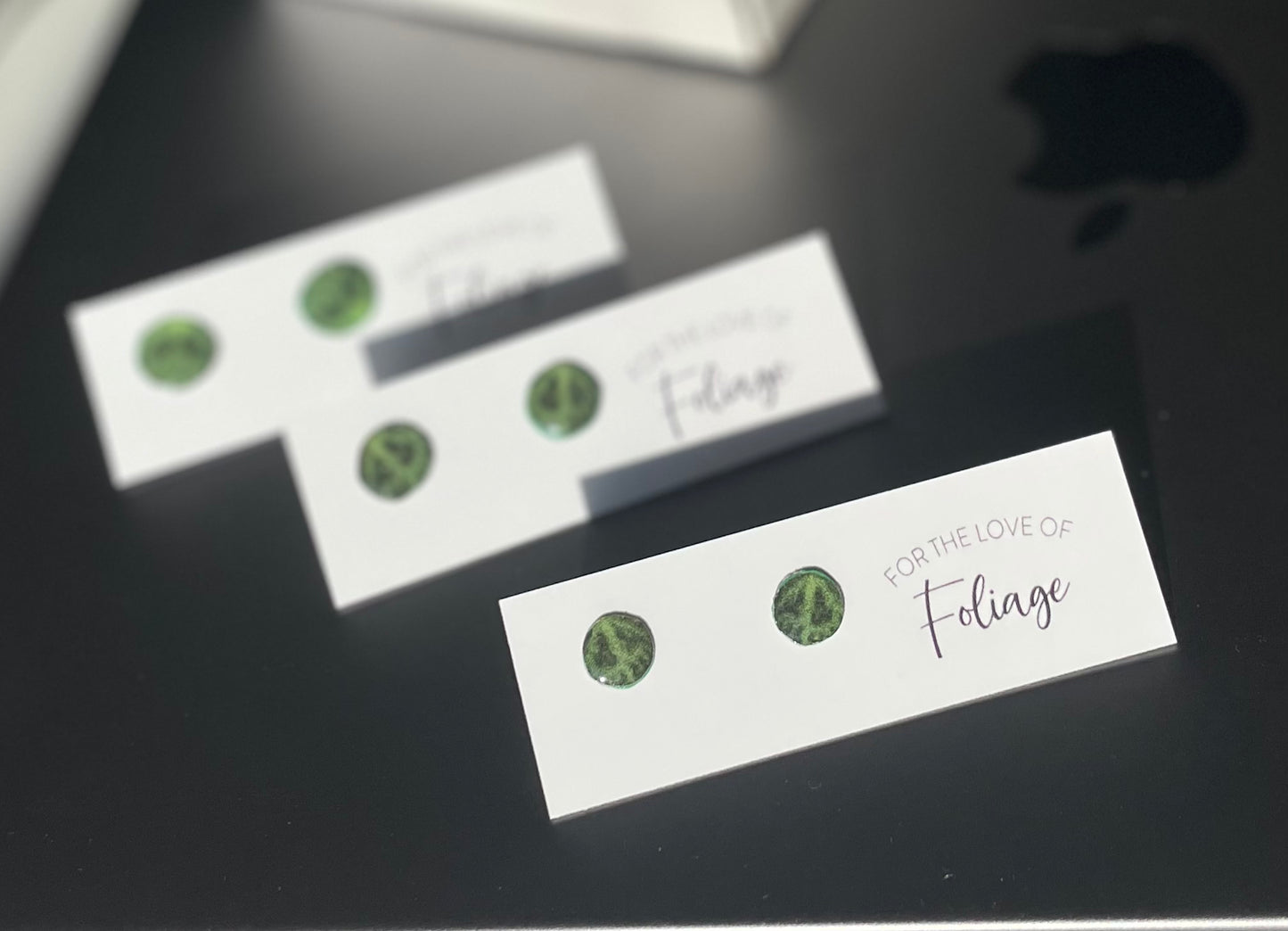 String of Turtles Stud Earrings | Leaf Earrings