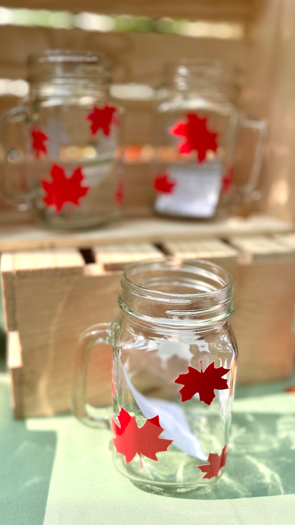 HOT Fall Color Changing Maple Leaf Mason Jar Mug