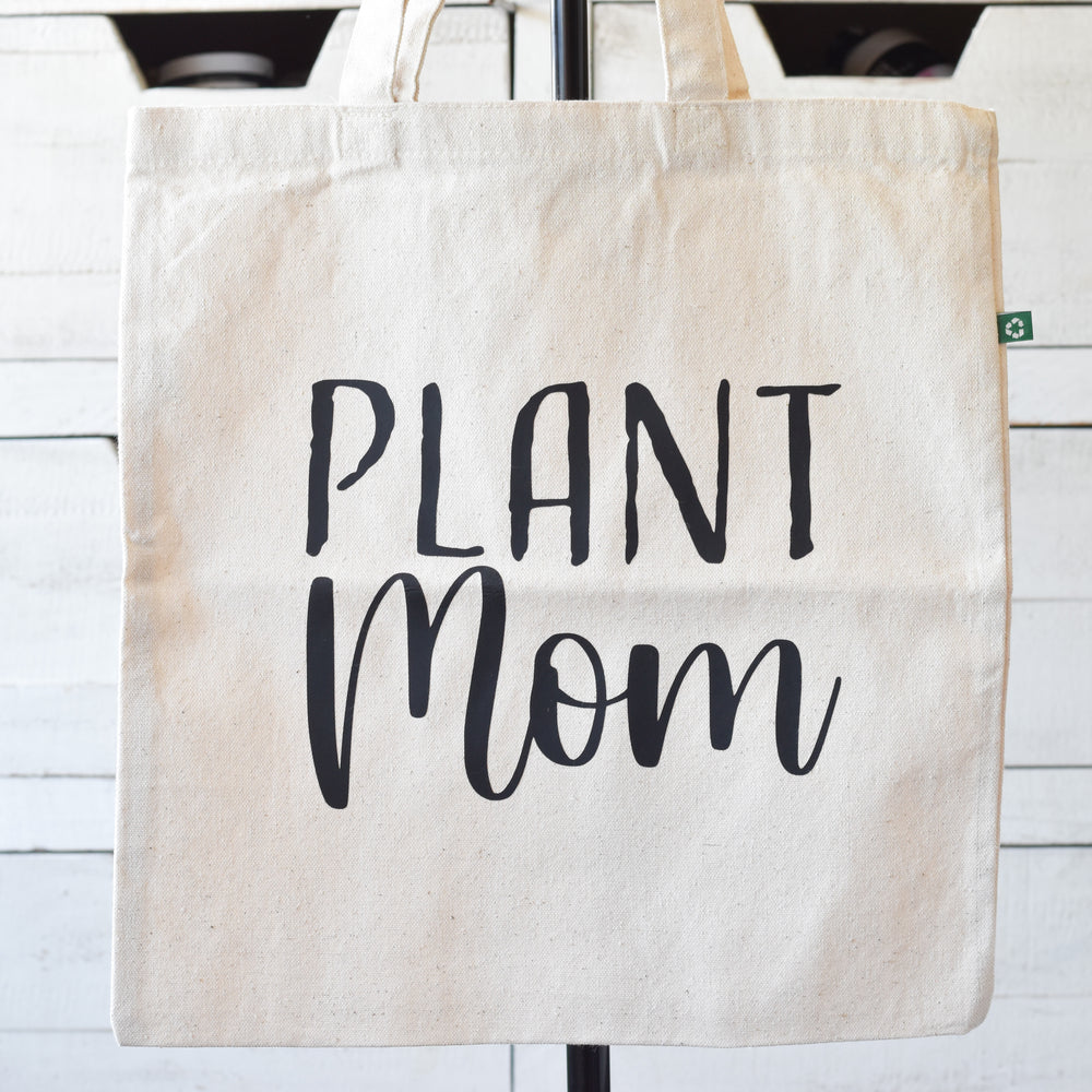Plant Mom Cotton Canvas Tote Bag