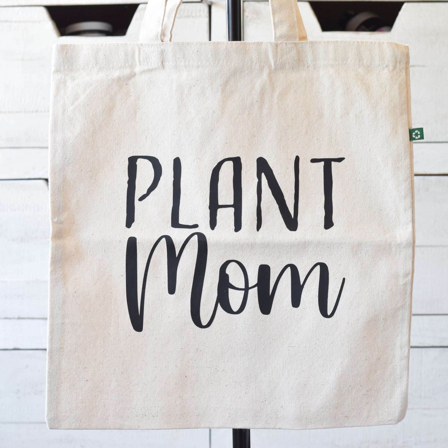Plant Mom Cotton Canvas Tote Bag