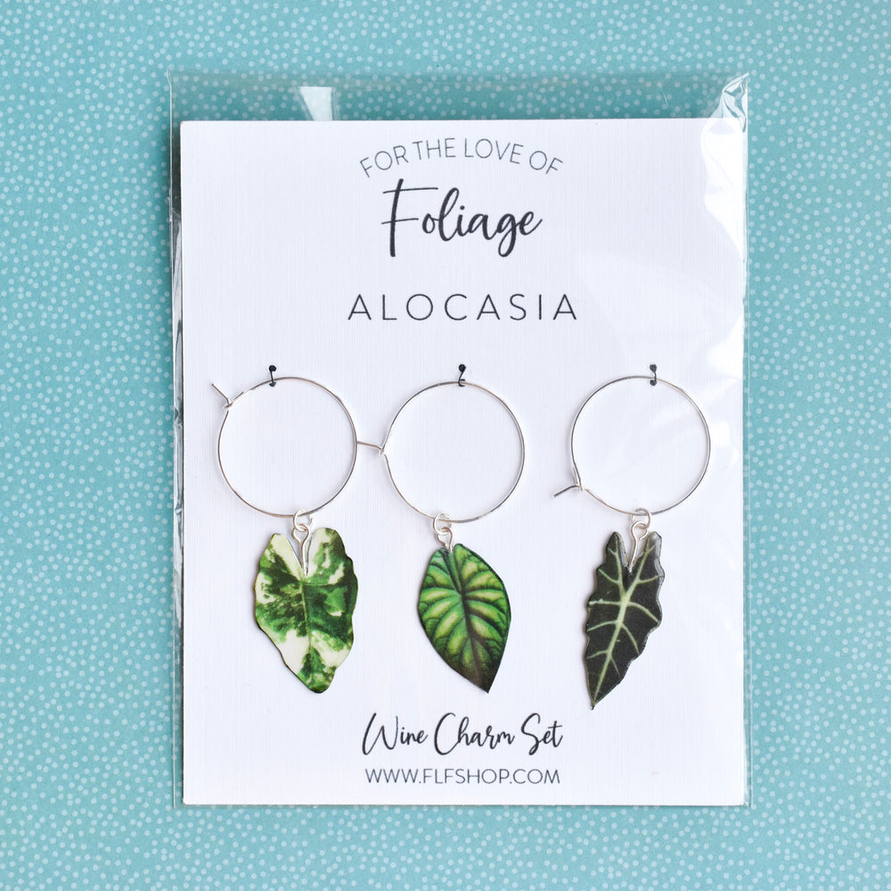 Alocasia Wine Glass Charms (3pk)