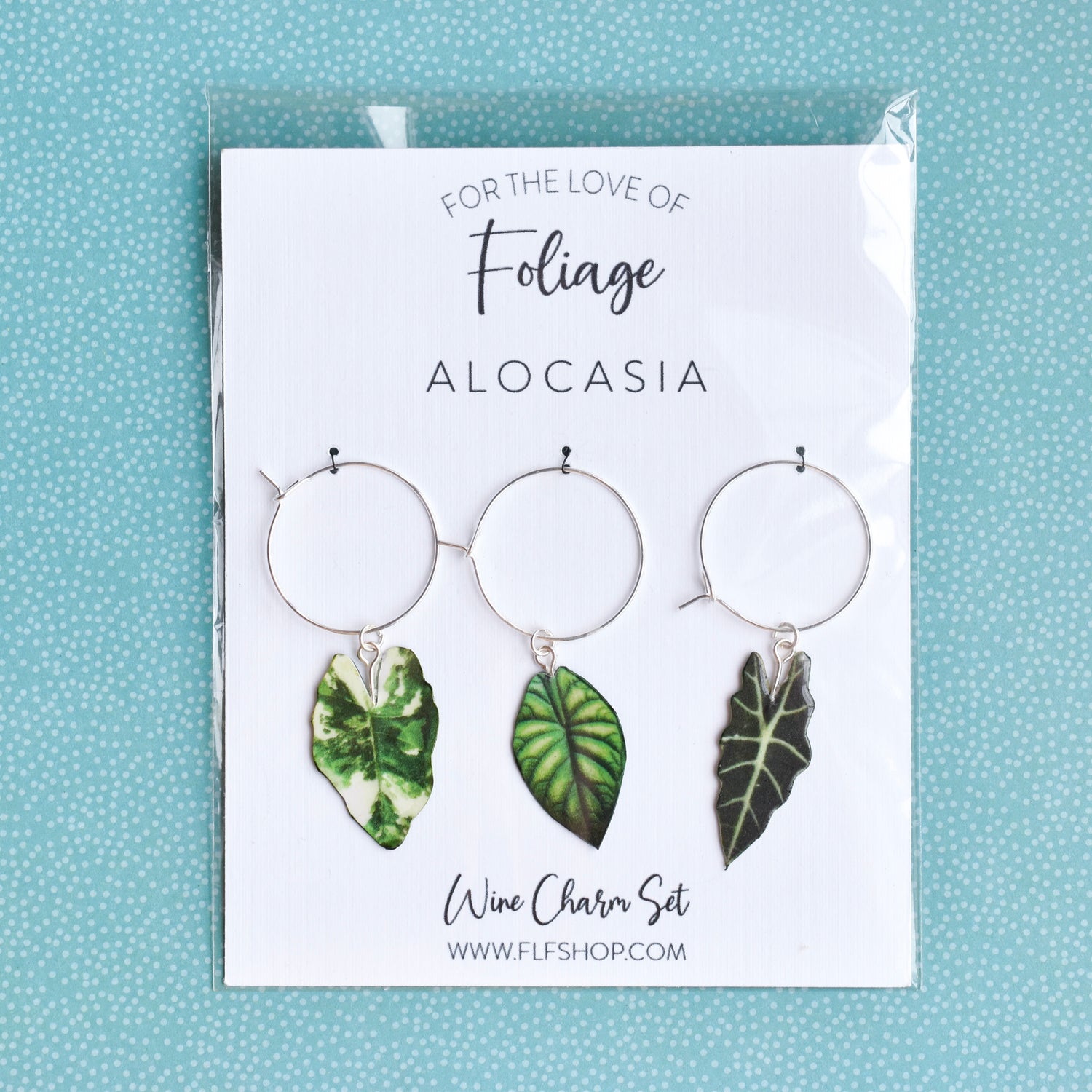 Alocasia Wine Glass Charms (3pk)