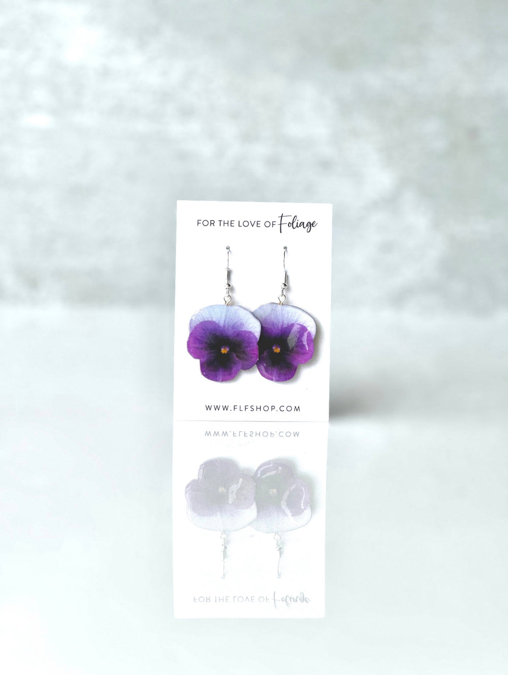 Purple Viola Blossom | Flower Earrings