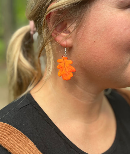 Oak Leaf Plant Earrings | Leaf Earrings